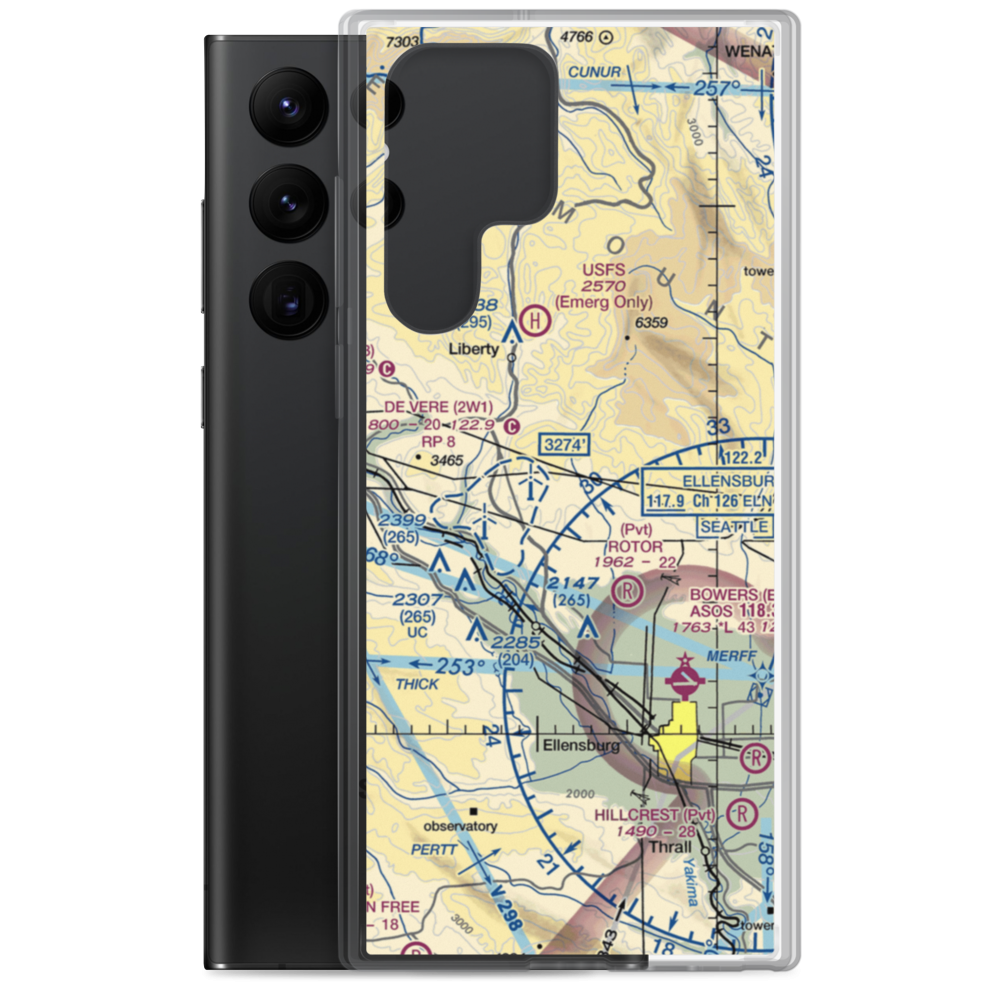 Flying Rock Airpark (WA47) VFR Sectional Samsung Case Samsung Galaxy S22 Ultra model shown