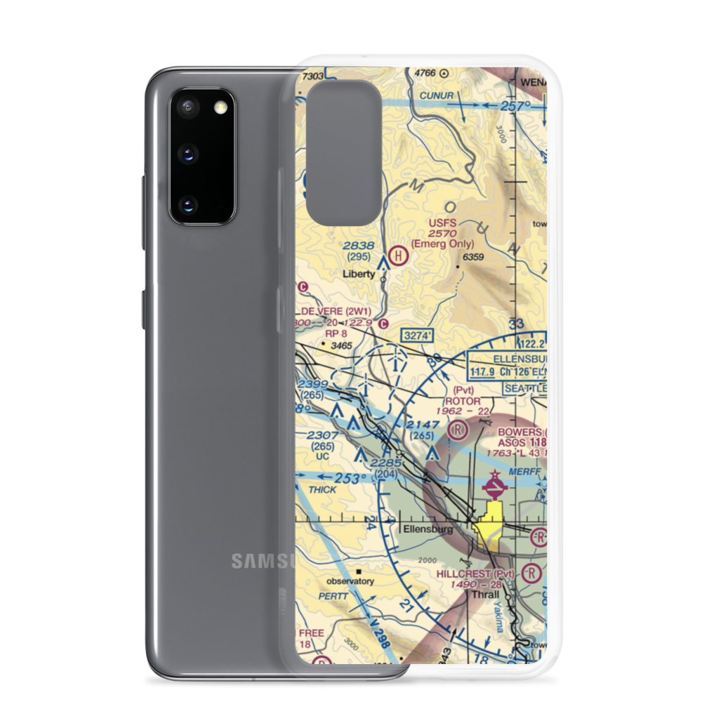 Flying Rock Airpark (WA47) VFR Sectional Samsung Case Samsung Galaxy S20 model shown