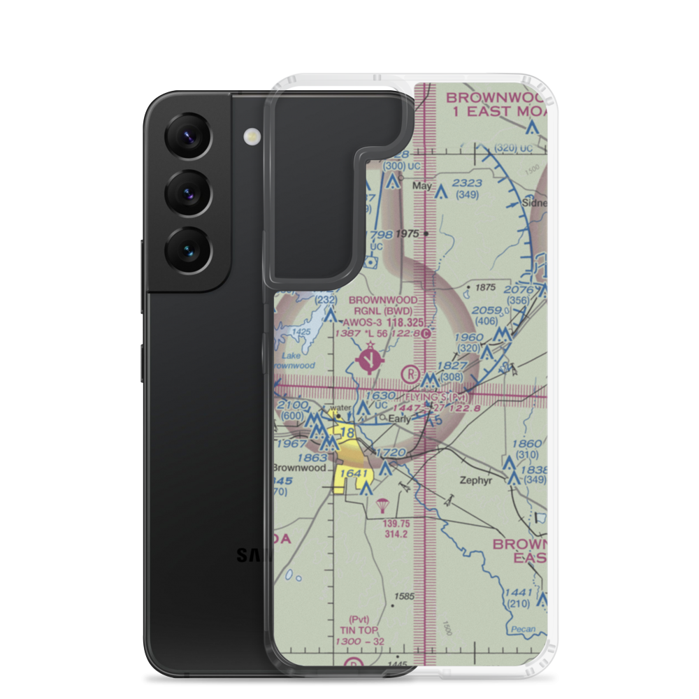 Flying S Air Ranch Airport (10XS) VFR Sectional Samsung Case Samsung Galaxy S22 model shown