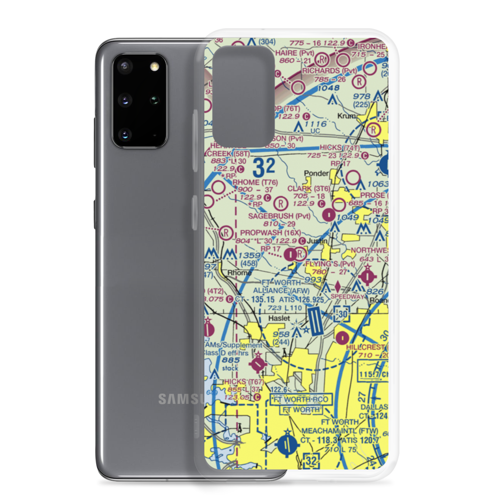 Flying S Farm Airport (3TX2) VFR Sectional Samsung Case Samsung Galaxy S20 Plus model shown