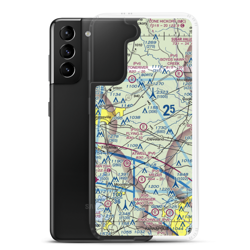 Flying S Ranch Airport (0NC8) VFR Sectional Samsung Case Samsung Galaxy S21 Plus model shown