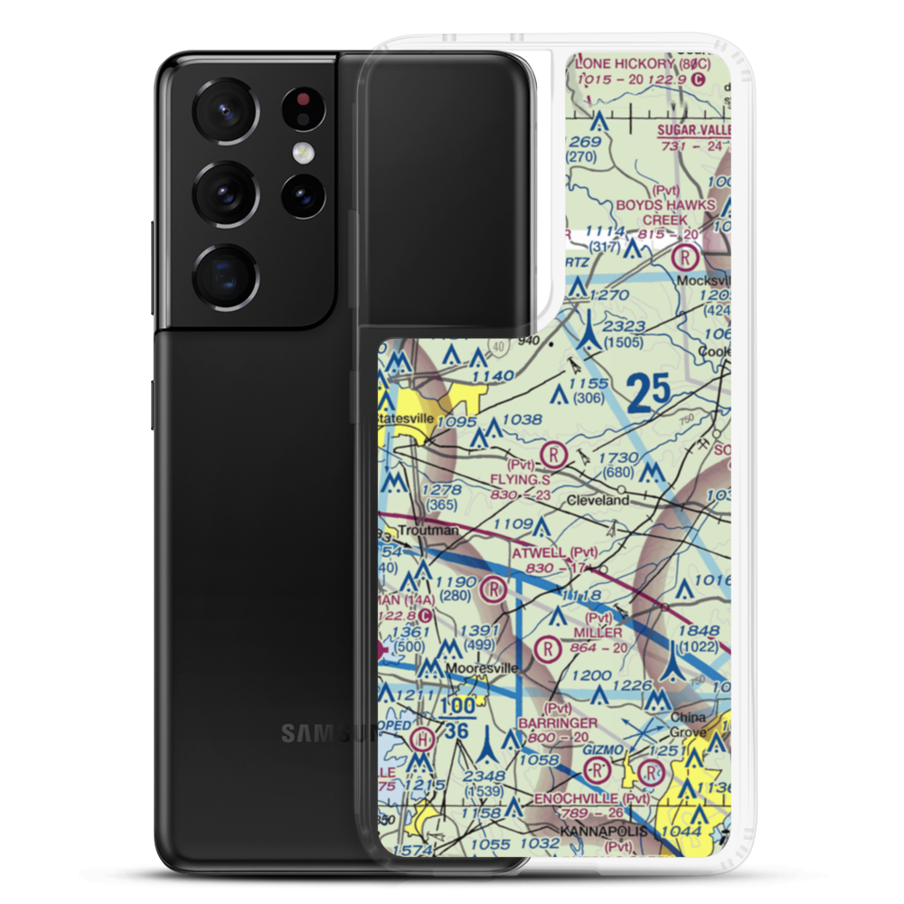 Flying S Ranch Airport (0NC8) VFR Sectional Samsung Case Samsung Galaxy S21 Ultra model shown