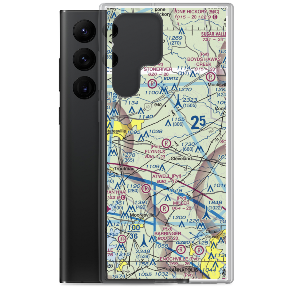 Flying S Ranch Airport (0NC8) VFR Sectional Samsung Case Samsung Galaxy S22 Ultra model shown