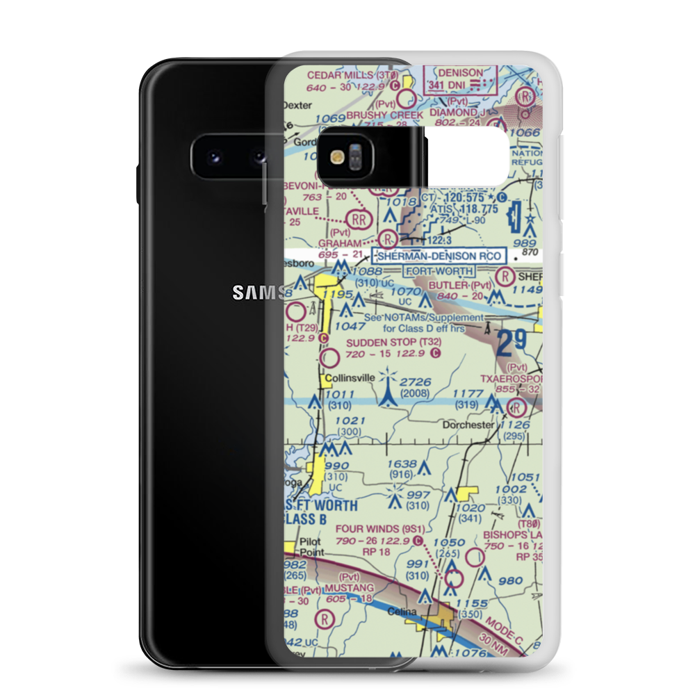 Flying S Ranch Airport (2XA4) VFR Sectional Samsung Case Samsung Galaxy S10 model shown