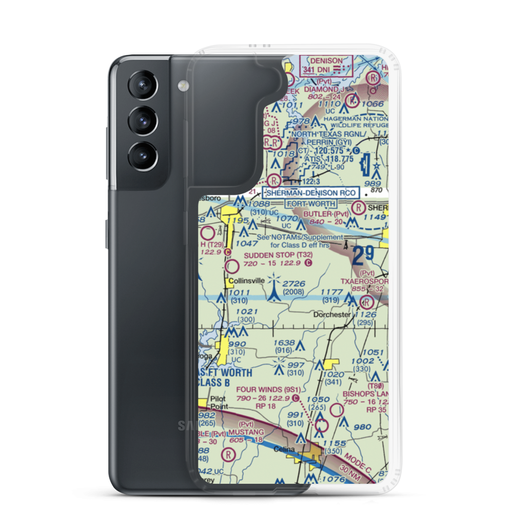 Flying S Ranch Airport (2XA4) VFR Sectional Samsung Case Samsung Galaxy S21 model shown