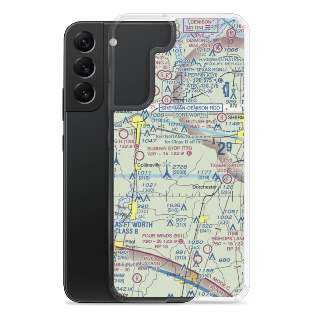 Flying S Ranch Airport (2XA4) VFR Sectional Samsung Case Samsung Galaxy S22 Plus model shown