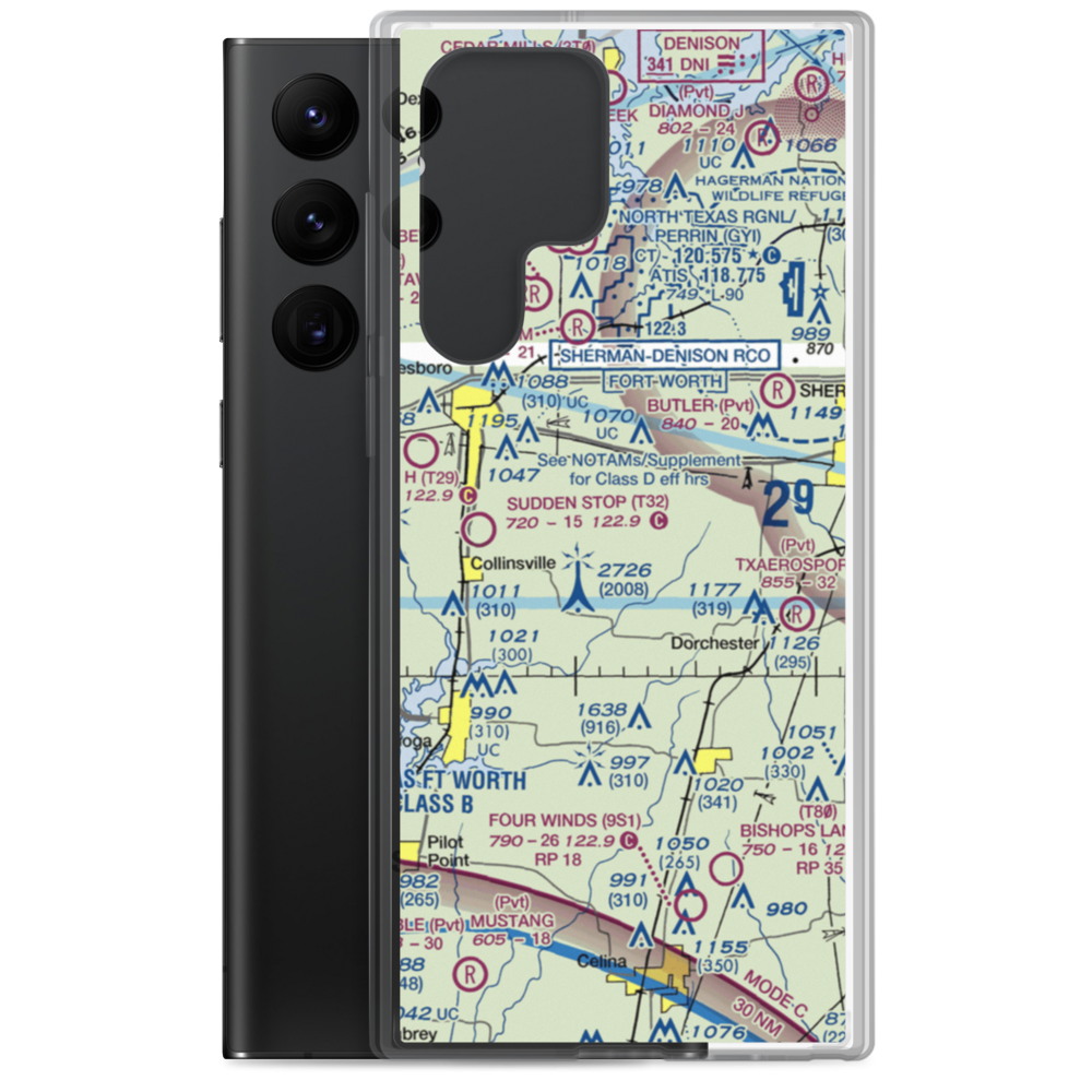Flying S Ranch Airport (2XA4) VFR Sectional Samsung Case Samsung Galaxy S22 Ultra model shown