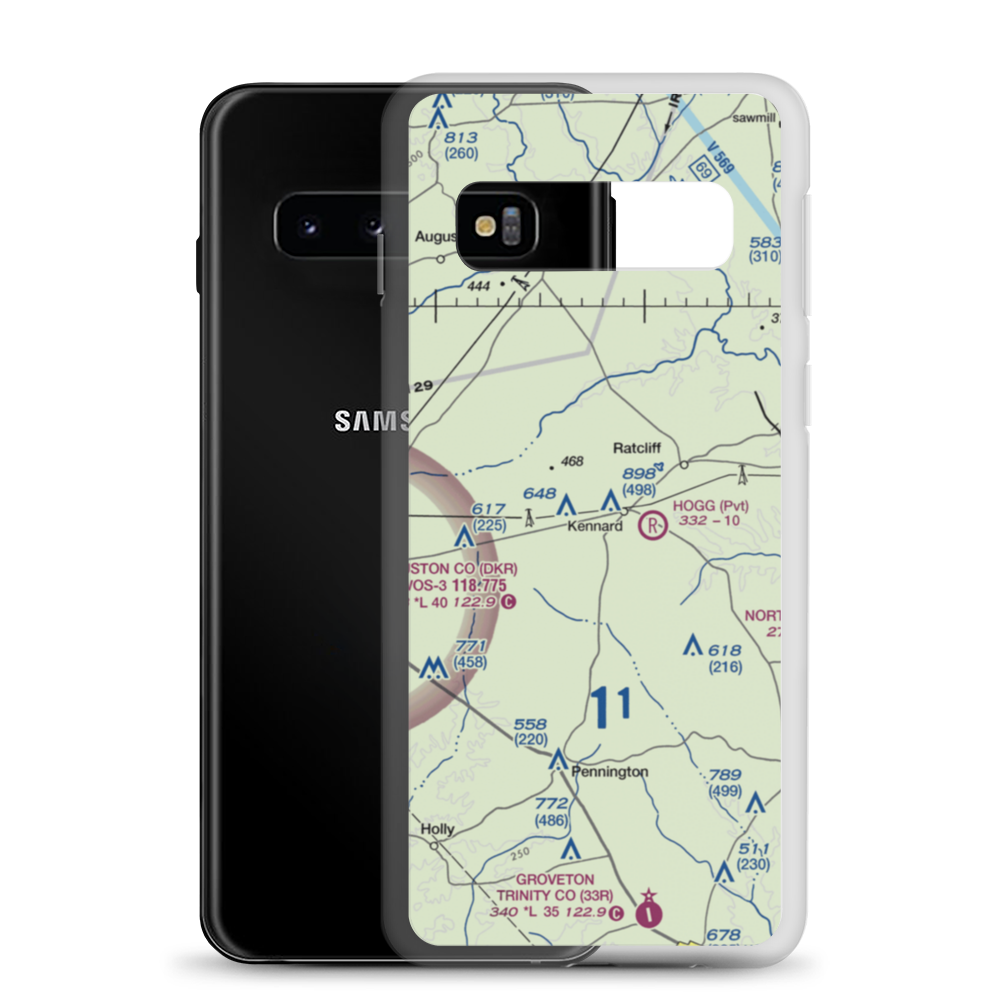 Flying S Ranch Airport (63TE) VFR Sectional Samsung Case Samsung Galaxy S10 model shown
