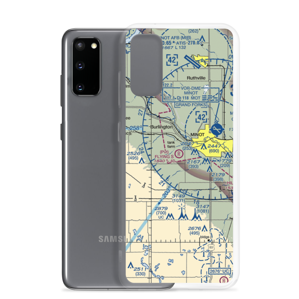 Flying S Ranch Airport (ND43) VFR Sectional Samsung Case Samsung Galaxy S20 model shown