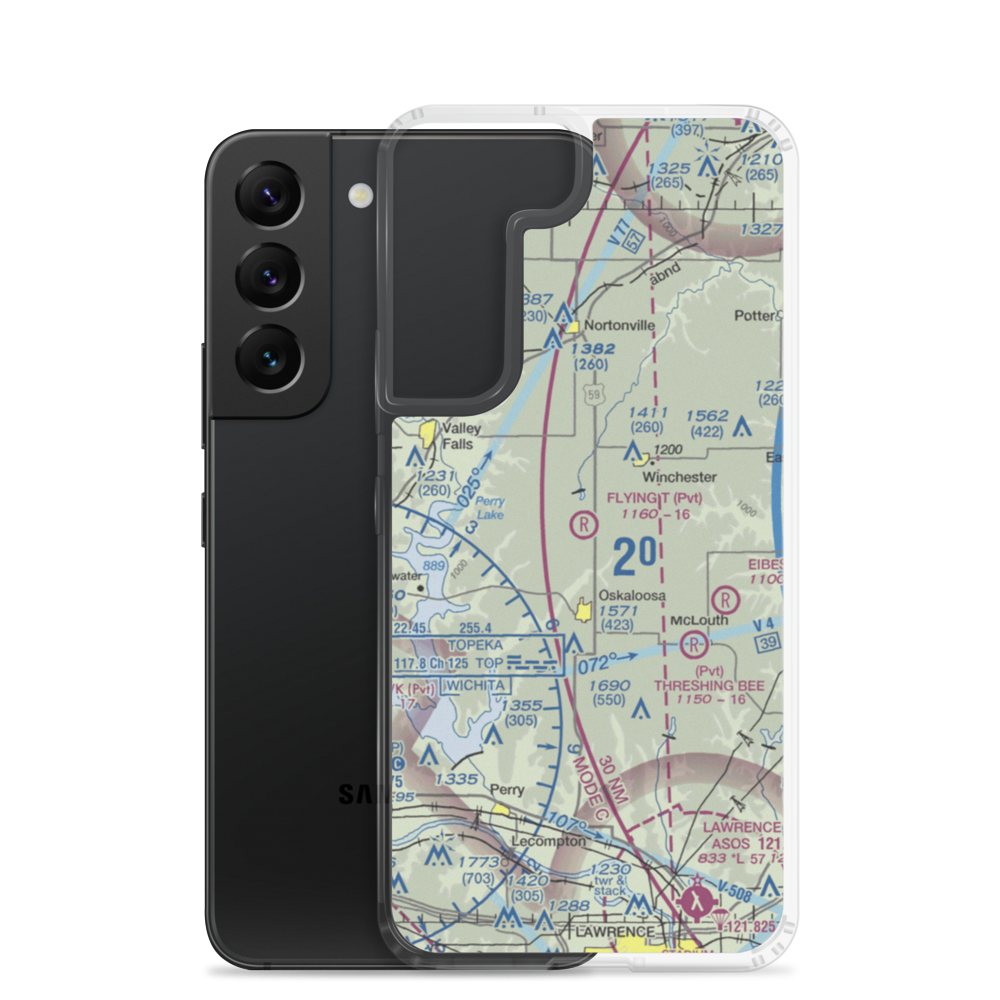 Flying T Airport (7KS0) VFR Sectional Samsung Case Samsung Galaxy S22 model shown