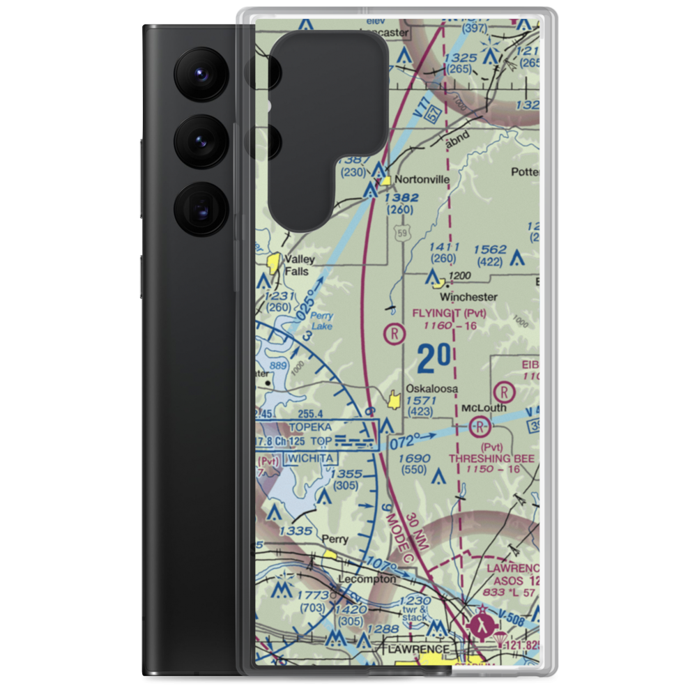 Flying T Airport (7KS0) VFR Sectional Samsung Case Samsung Galaxy S22 Ultra model shown