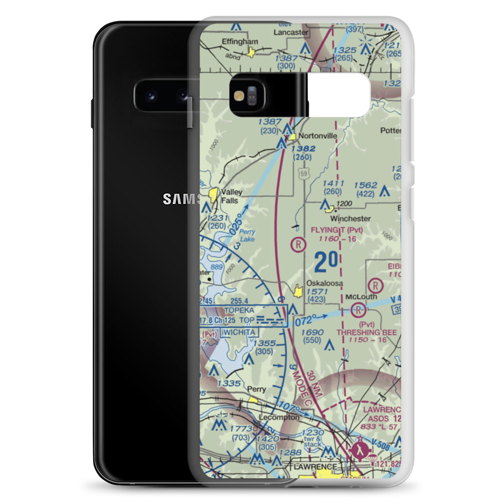 Flying T Airport (7KS0) VFR Sectional Samsung Case Samsung Galaxy S10+ model shown