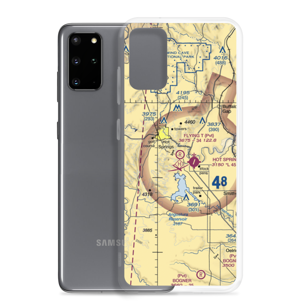 Flying T Airport (SD68) VFR Sectional Samsung Case Samsung Galaxy S20 Plus model shown