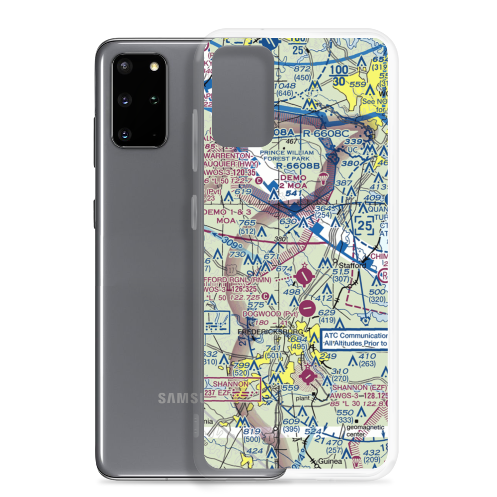 Flying T Farm Airport (1VA9) VFR Sectional Samsung Case Samsung Galaxy S20 Plus model shown