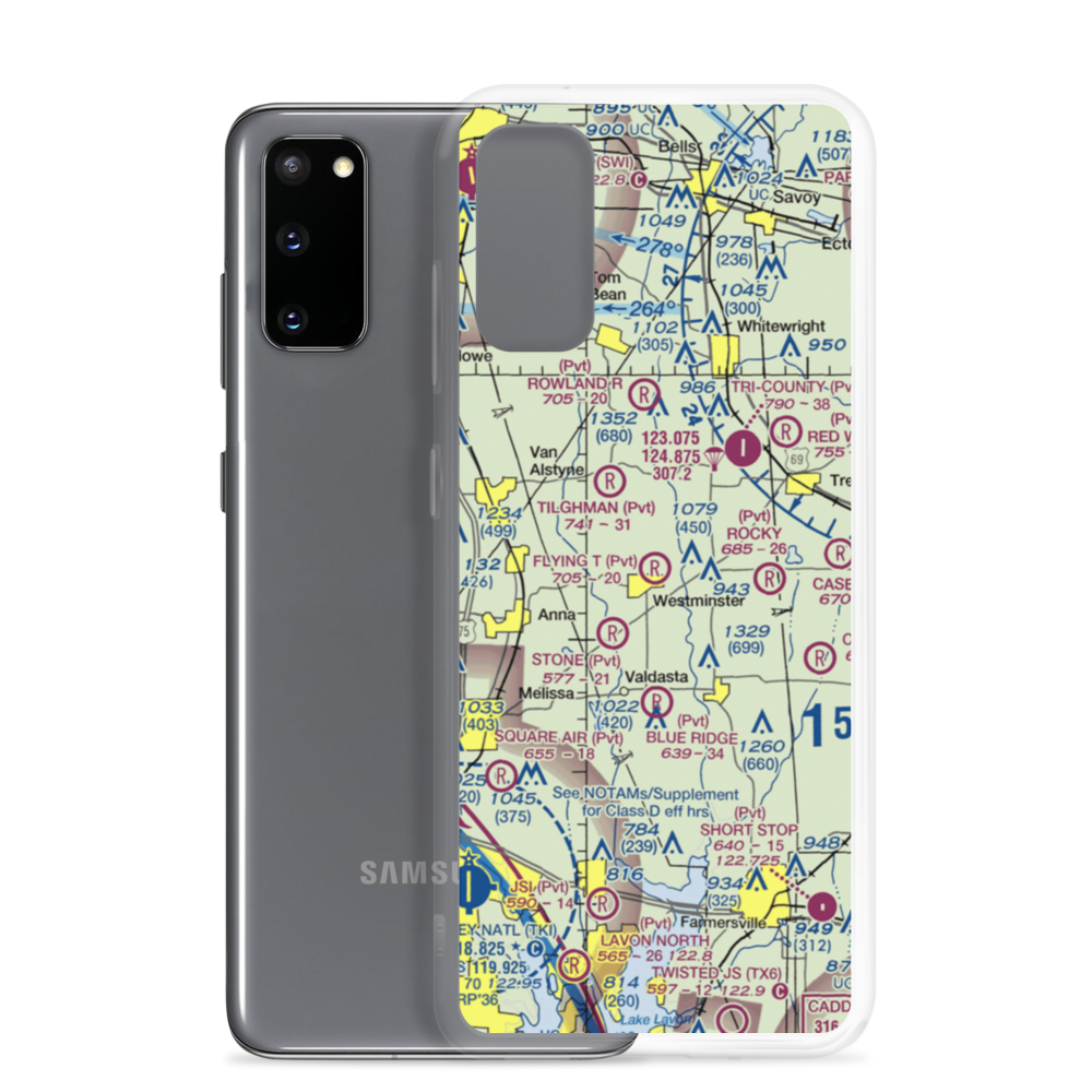 Flying T Ranch Airport (41TS) VFR Sectional Samsung Case Samsung Galaxy S20 model shown