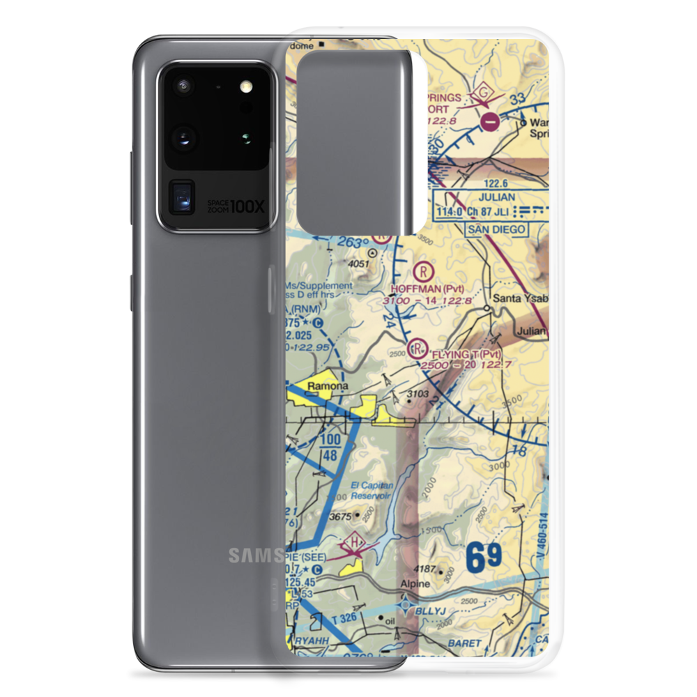 Flying T Ranch Airport (CA76) VFR Sectional Samsung Case Samsung Galaxy S20 Ultra model shown