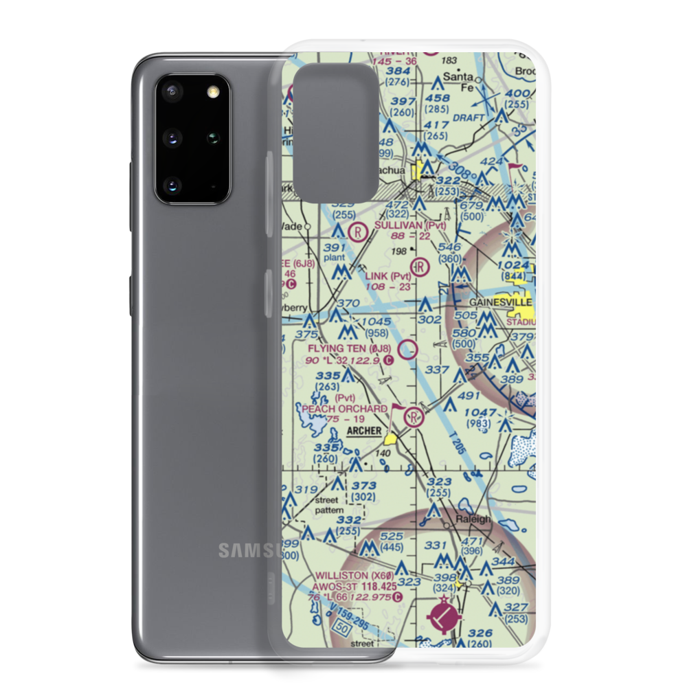 Flying Ten Airport (0J8) VFR Sectional Samsung Case Samsung Galaxy S20 Plus model shown