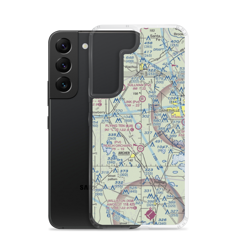 Flying Ten Airport (0J8) VFR Sectional Samsung Case Samsung Galaxy S22 model shown