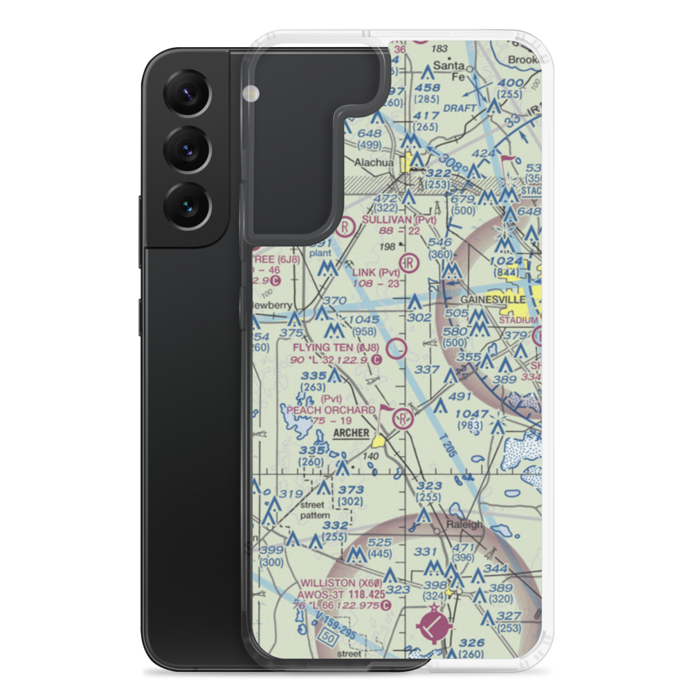 Flying Ten Airport (0J8) VFR Sectional Samsung Case Samsung Galaxy S22 Plus model shown