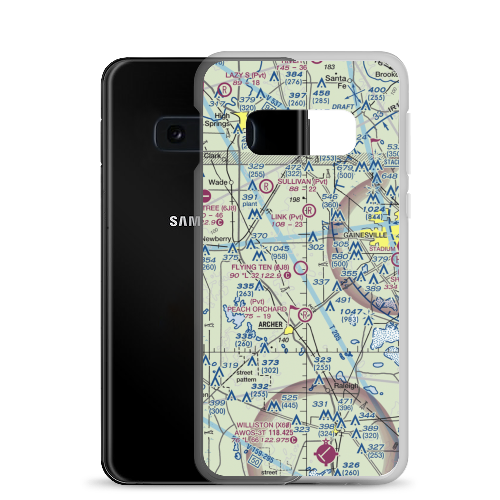 Flying Ten Airport (0J8) VFR Sectional Samsung Case Samsung Galaxy S10e model shown