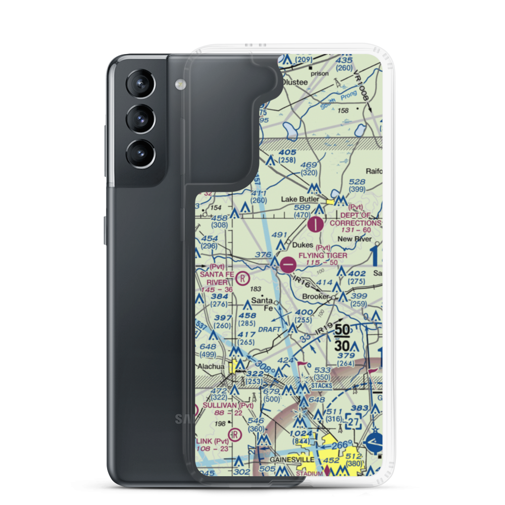 Flying Tiger Field (FL54) VFR Sectional Samsung Case Samsung Galaxy S21 model shown
