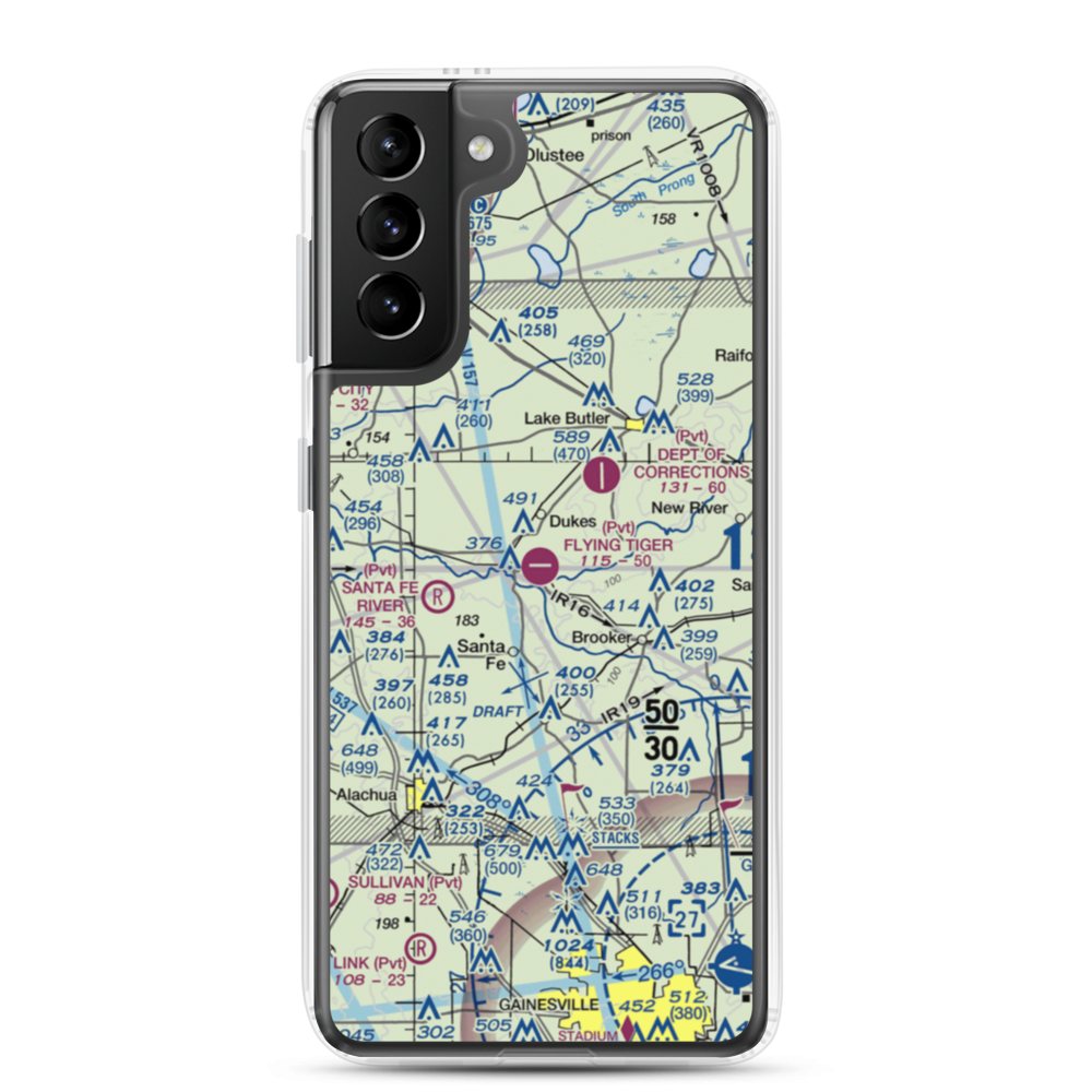 Flying Tiger Field (FL54) VFR Sectional Samsung Case Samsung Galaxy S21 Plus model shown