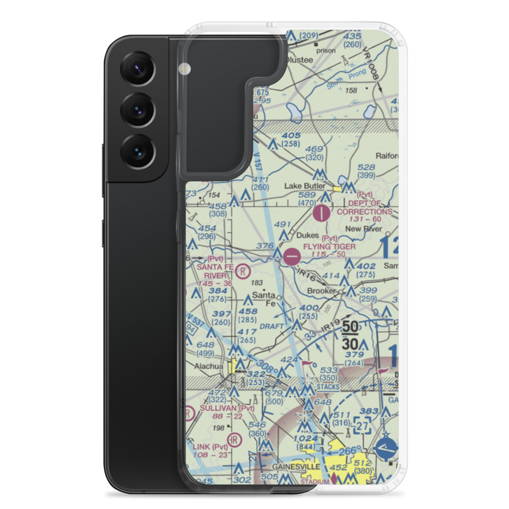 Flying Tiger Field (FL54) VFR Sectional Samsung Case Samsung Galaxy S22 Plus model shown