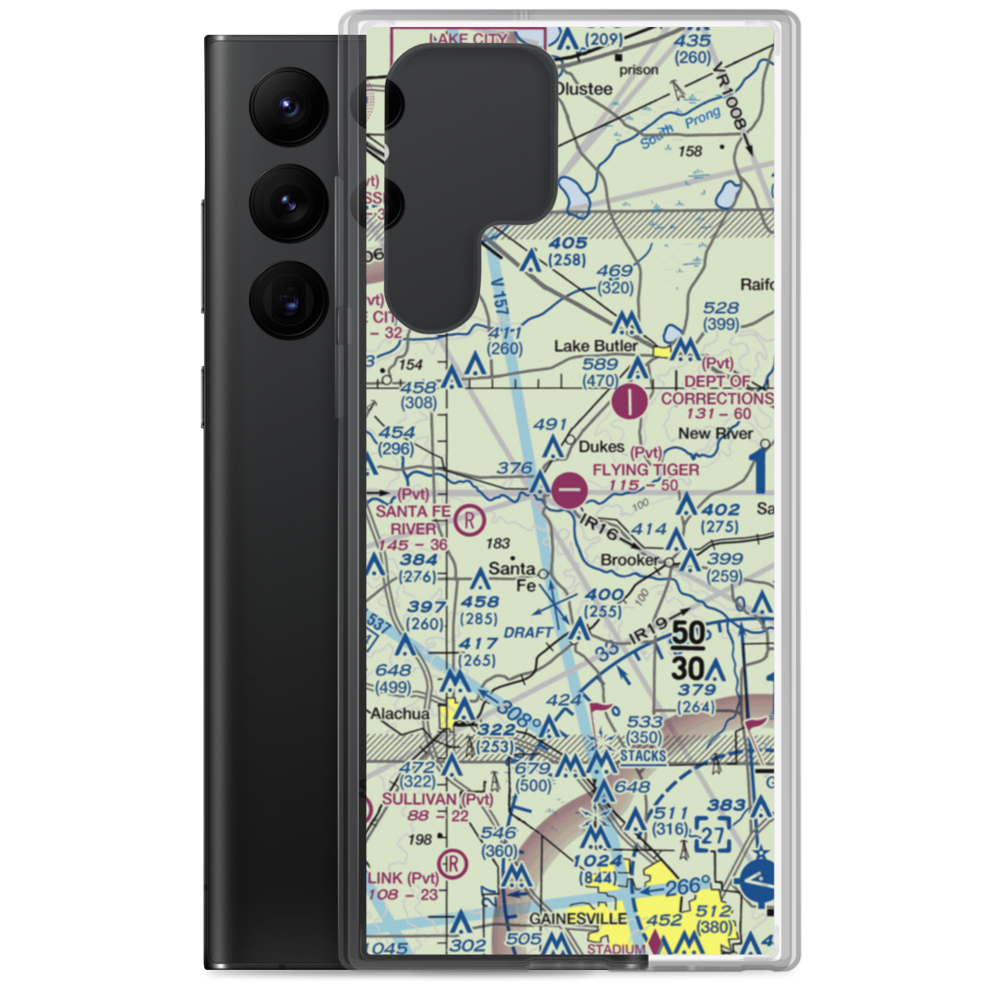 Flying Tiger Field (FL54) VFR Sectional Samsung Case Samsung Galaxy S22 Ultra model shown