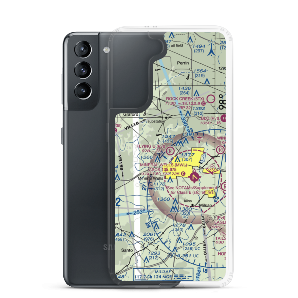 Flying U Airport (0TS7) VFR Sectional Samsung Case Samsung Galaxy S21 model shown