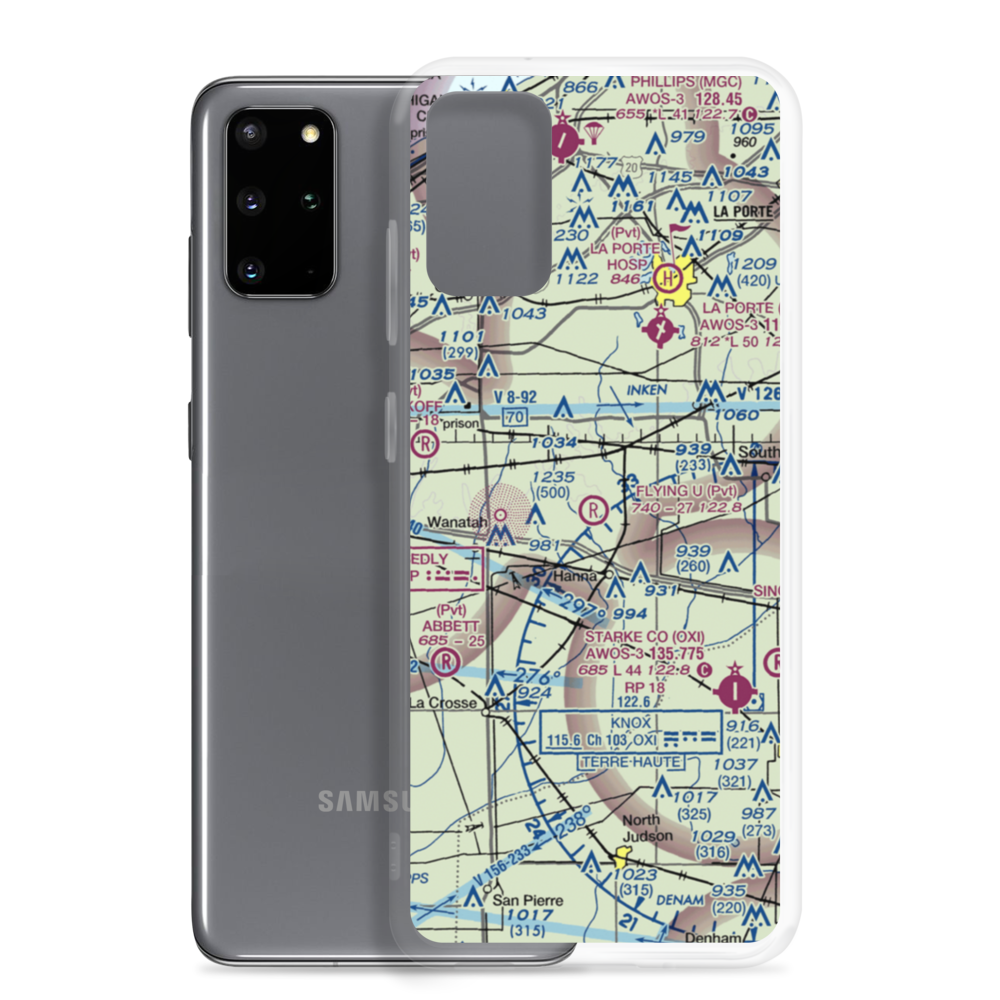 Flying U Ranch Airport (IN41) VFR Sectional Samsung Case Samsung Galaxy S20 Plus model shown