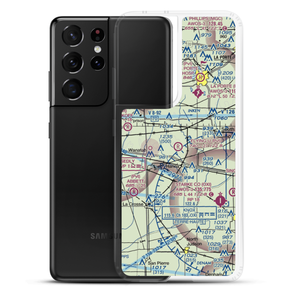 Flying U Ranch Airport (IN41) VFR Sectional Samsung Case Samsung Galaxy S21 Ultra model shown