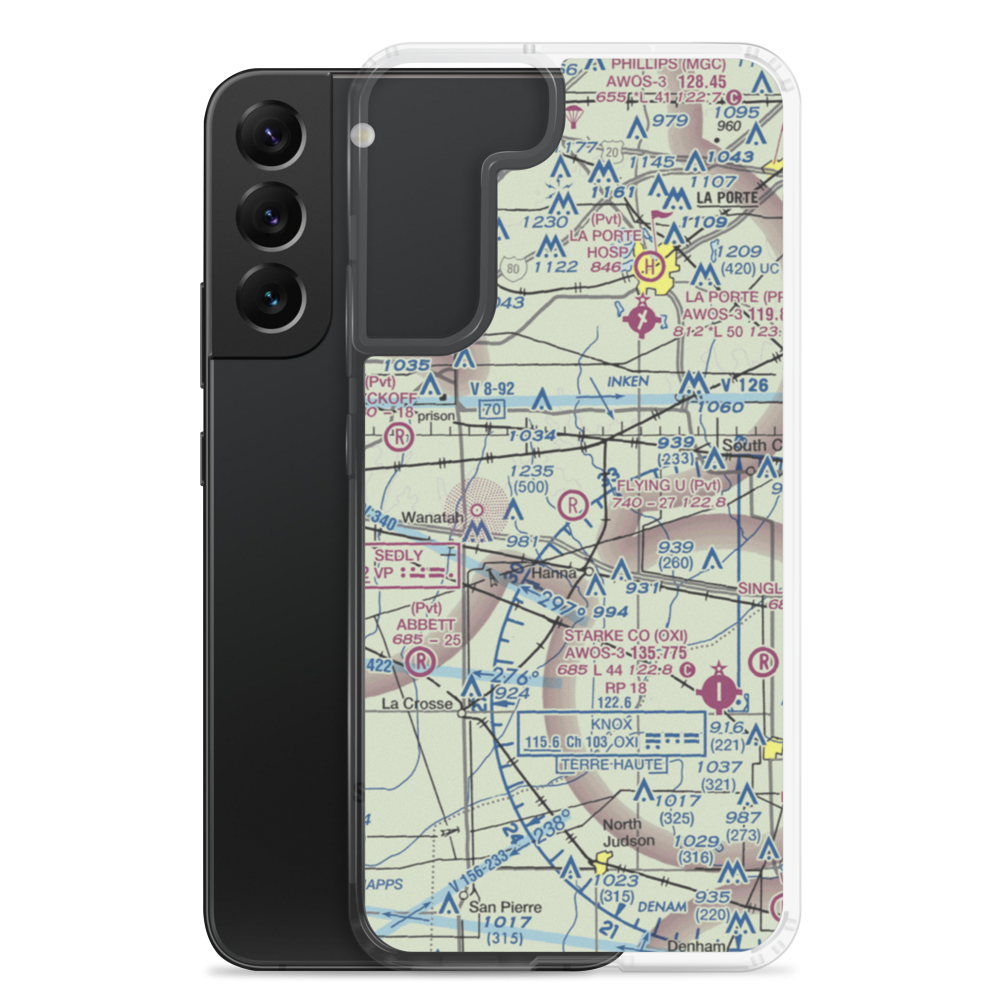 Flying U Ranch Airport (IN41) VFR Sectional Samsung Case Samsung Galaxy S22 Plus model shown