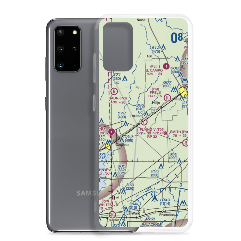 Flying V Ranch Airport (T26) VFR Sectional Samsung Case Samsung Galaxy S20 Plus model shown