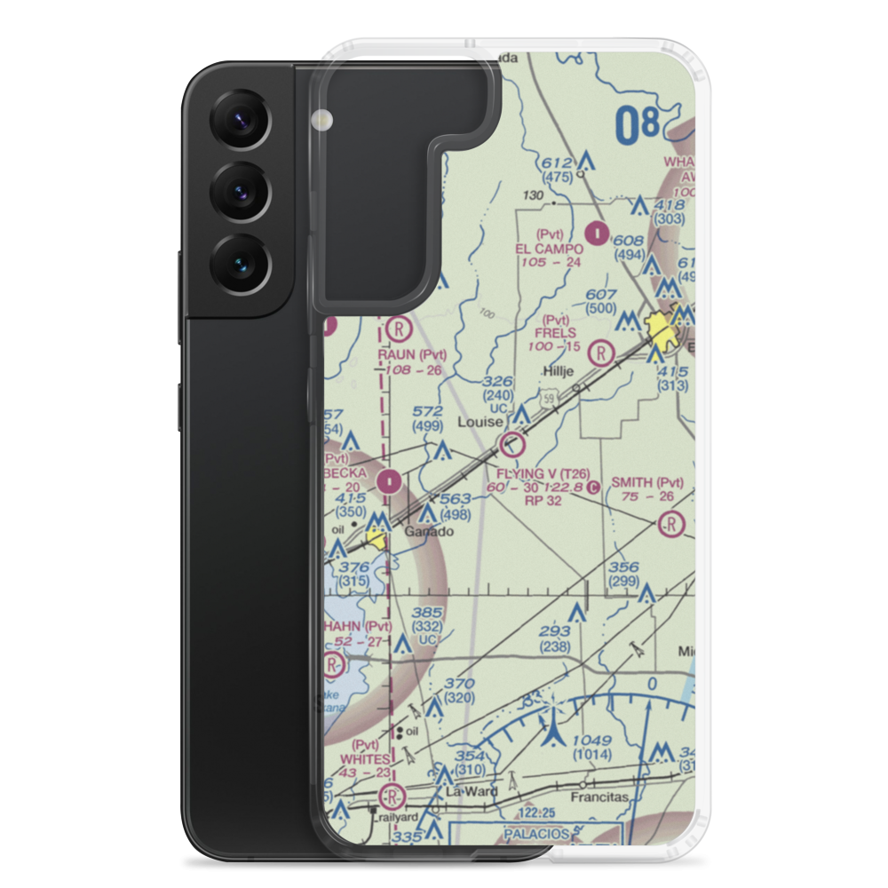 Flying V Ranch Airport (T26) VFR Sectional Samsung Case Samsung Galaxy S22 Plus model shown