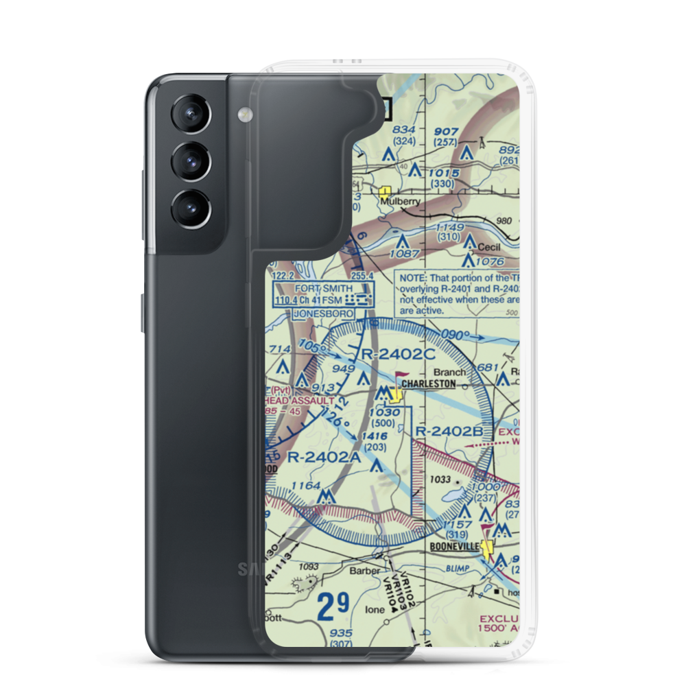 Flying W Airpark II Airport (6AR8) VFR Sectional Samsung Case Samsung Galaxy S21 model shown