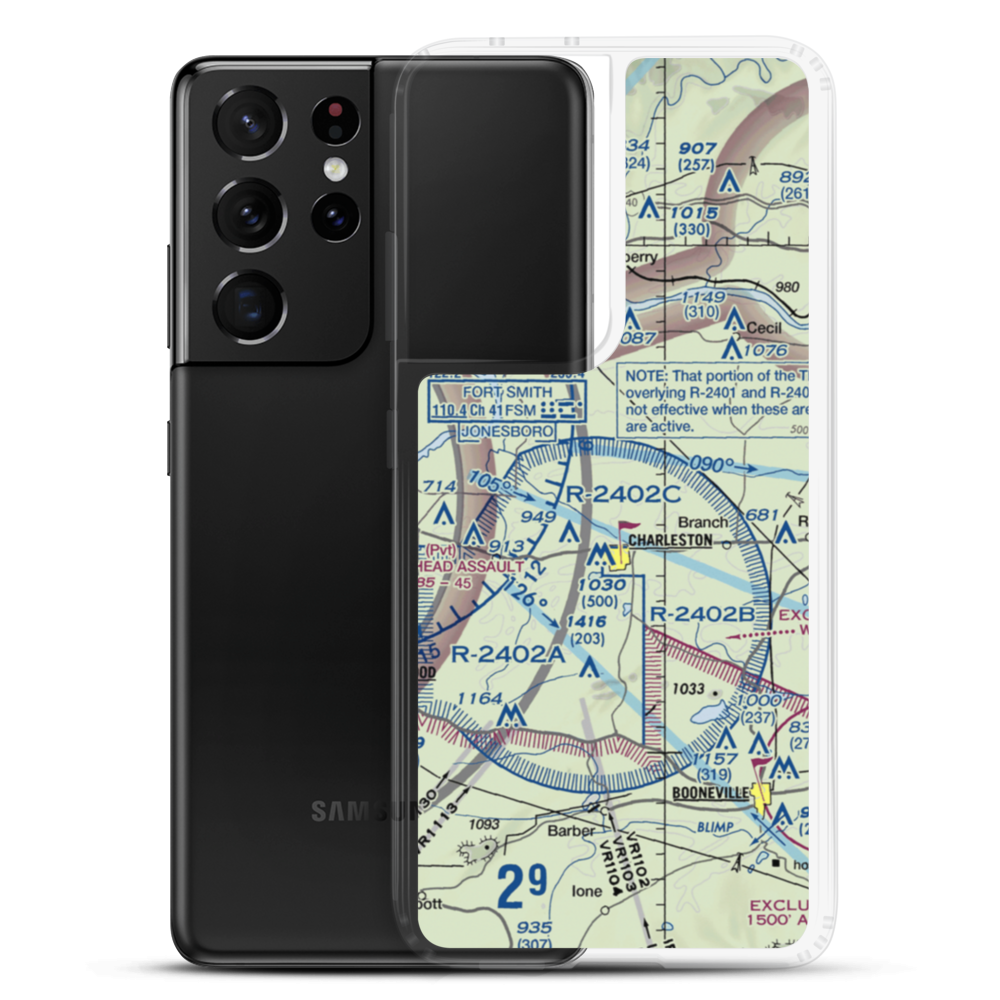 Flying W Airpark II Airport (6AR8) VFR Sectional Samsung Case Samsung Galaxy S21 Ultra model shown