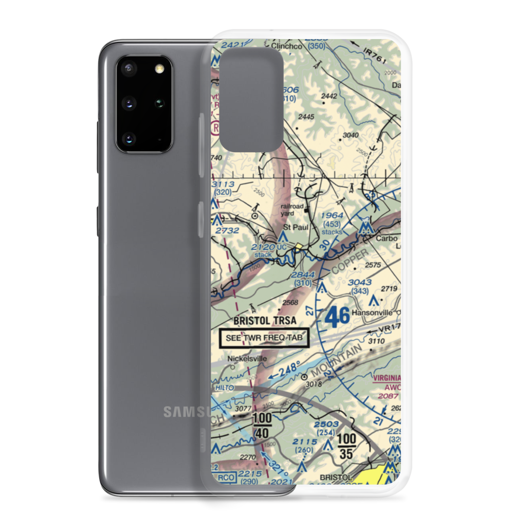 Flying W Airport (19VA) VFR Sectional Samsung Case Samsung Galaxy S20 Plus model shown