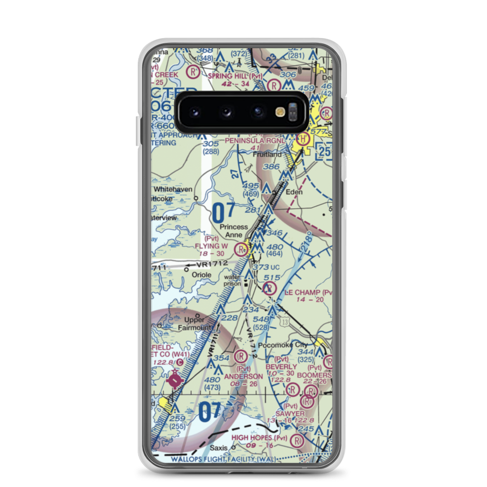 Flying W Airport (5MD5) VFR Sectional Samsung Case Samsung Galaxy S10 model shown