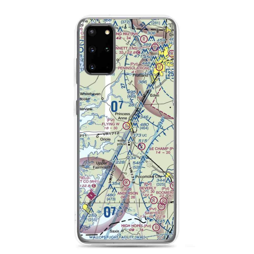 Flying W Airport (5MD5) VFR Sectional Samsung Case Samsung Galaxy S20 Plus model shown