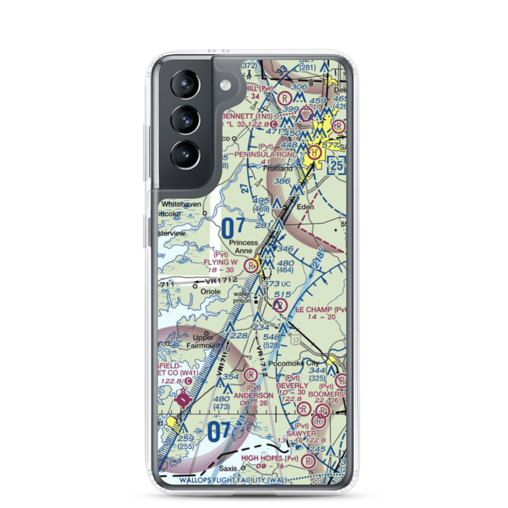 Flying W Airport (5MD5) VFR Sectional Samsung Case Samsung Galaxy S21 model shown