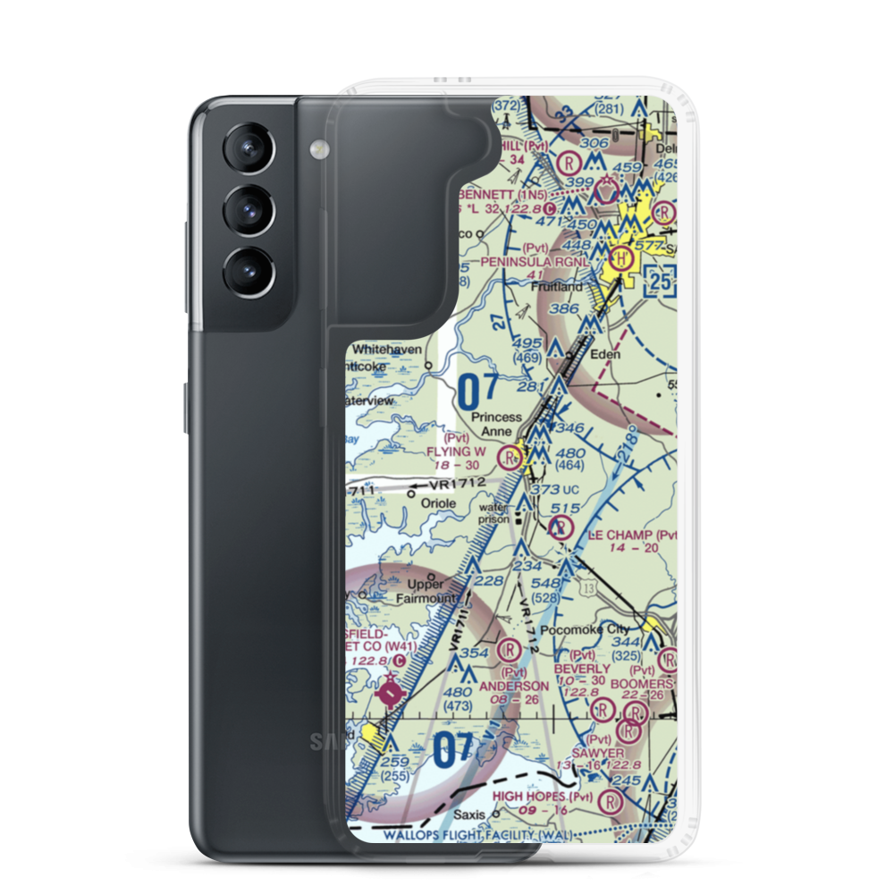 Flying W Airport (5MD5) VFR Sectional Samsung Case Samsung Galaxy S21 model shown