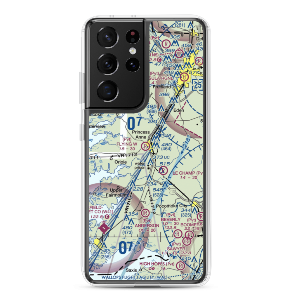 Flying W Airport (5MD5) VFR Sectional Samsung Case Samsung Galaxy S21 Ultra model shown