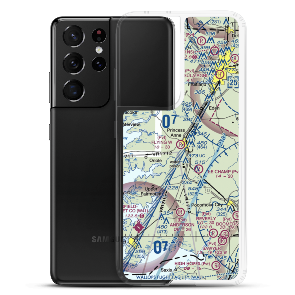 Flying W Airport (5MD5) VFR Sectional Samsung Case Samsung Galaxy S21 Ultra model shown