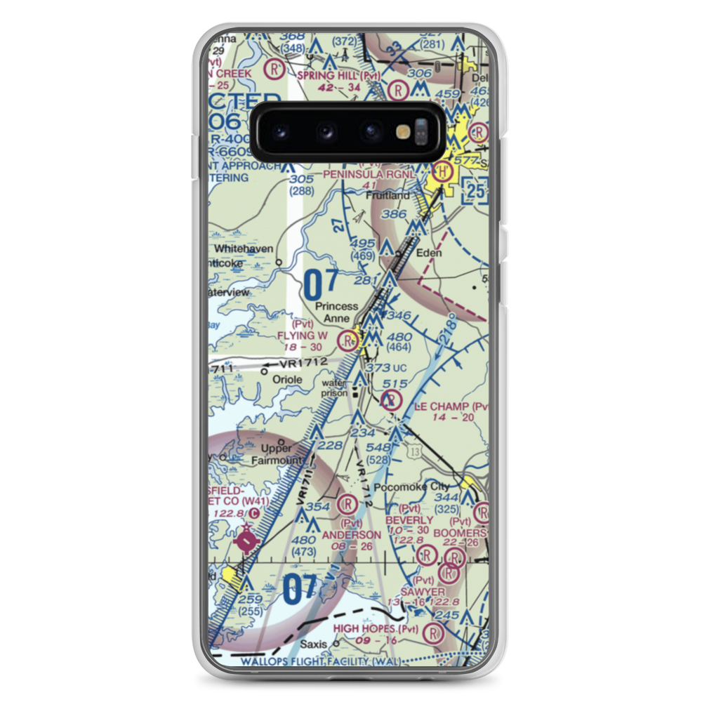 Flying W Airport (5MD5) VFR Sectional Samsung Case Samsung Galaxy S10+ model shown
