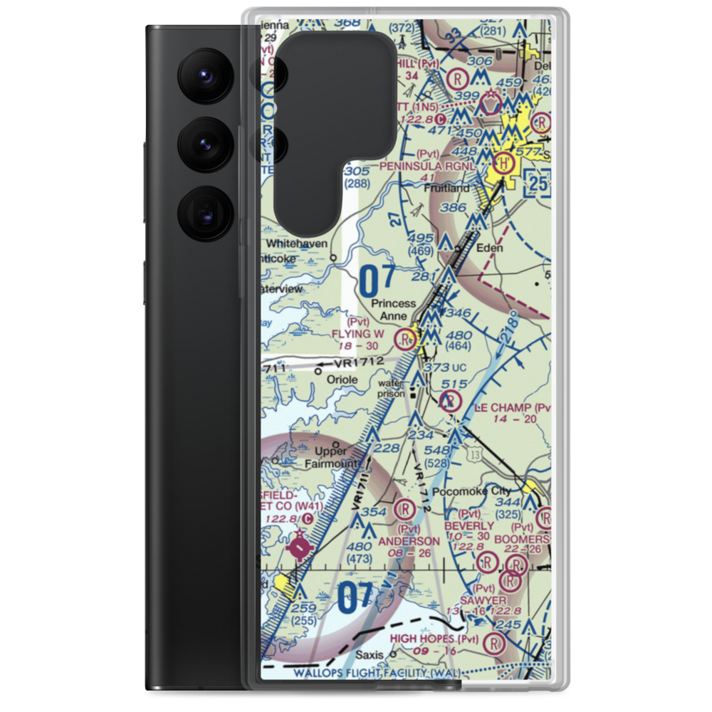 Flying W Airport (5MD5) VFR Sectional Samsung Case Samsung Galaxy S22 Ultra model shown