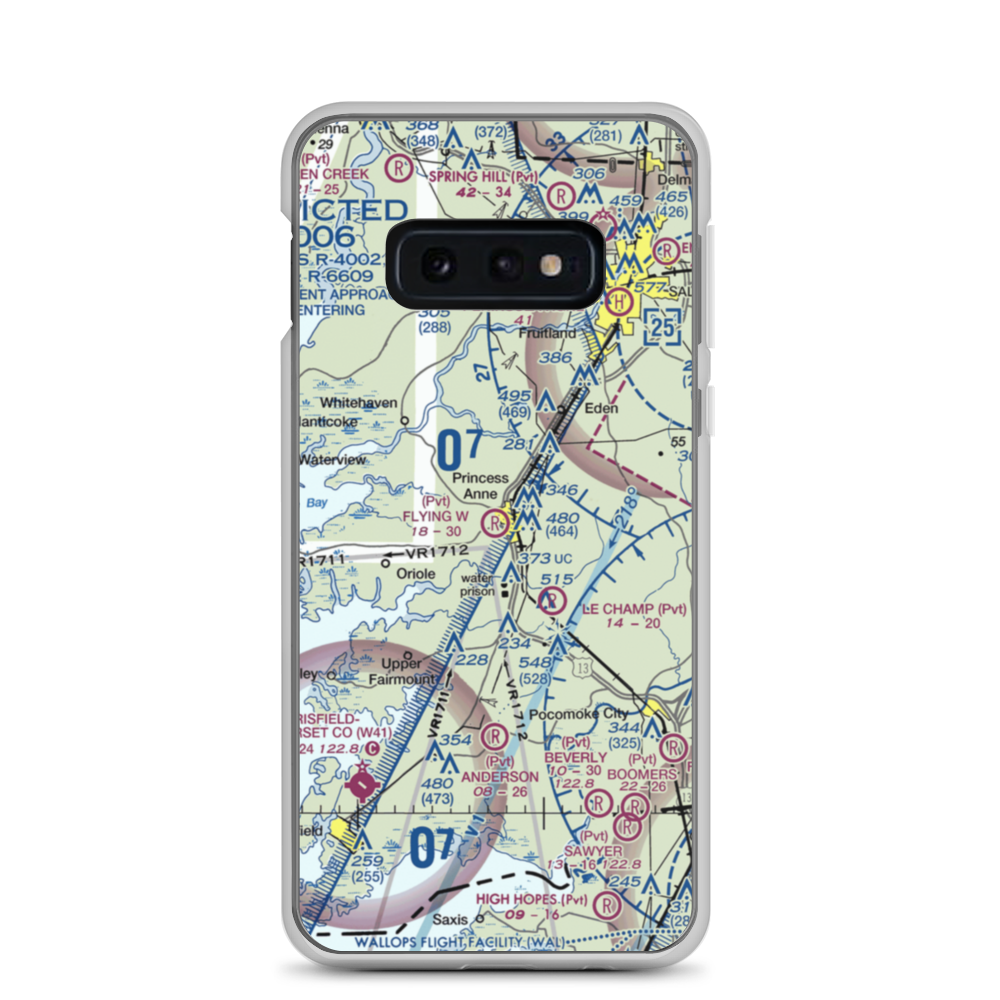 Flying W Airport (5MD5) VFR Sectional Samsung Case Samsung Galaxy S10e model shown