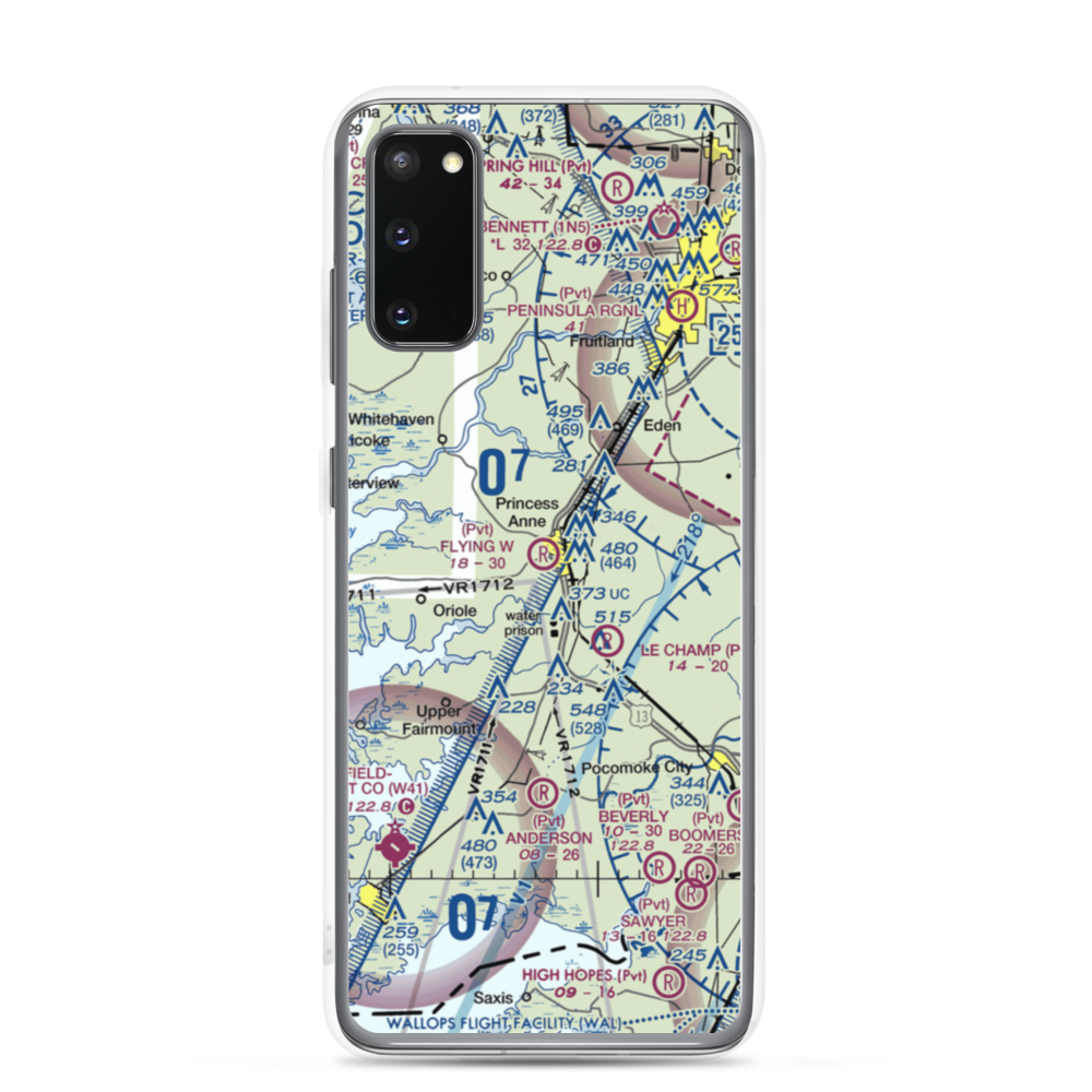 Flying W Airport (5MD5) VFR Sectional Samsung Case Samsung Galaxy S20 model shown