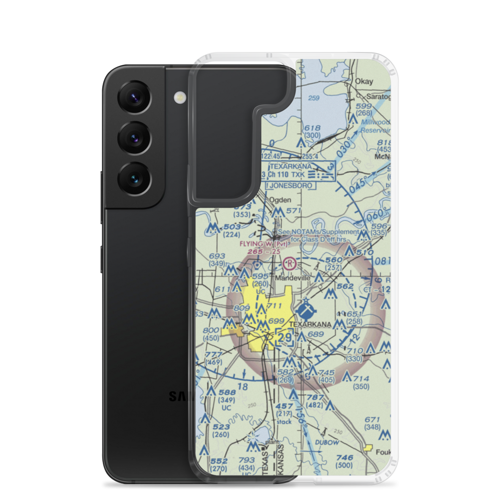 Flying W Airport (AR44) VFR Sectional Samsung Case Samsung Galaxy S22 model shown