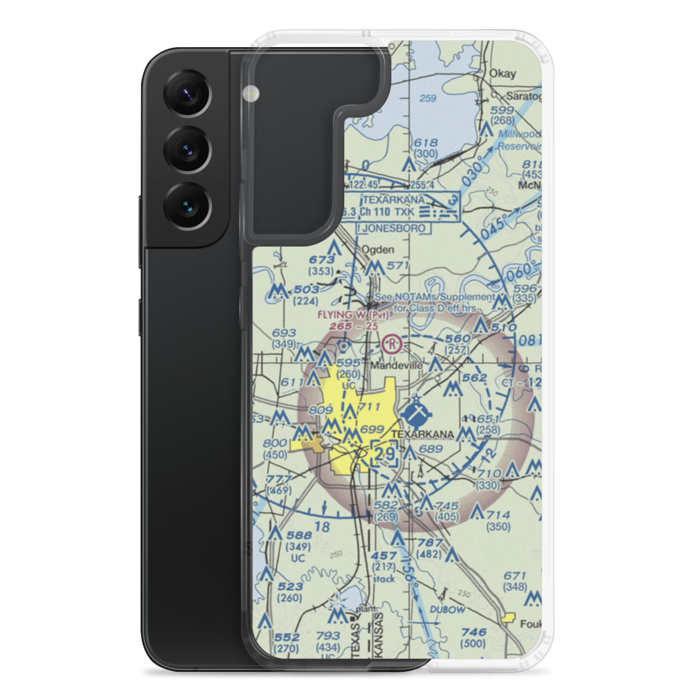 Flying W Airport (AR44) VFR Sectional Samsung Case Samsung Galaxy S22 Plus model shown