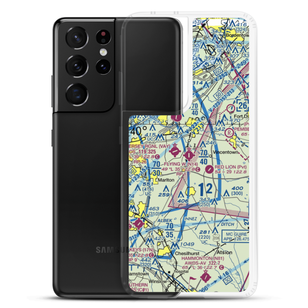 Flying W Airport (N14) VFR Sectional Samsung Case Samsung Galaxy S21 Ultra model shown